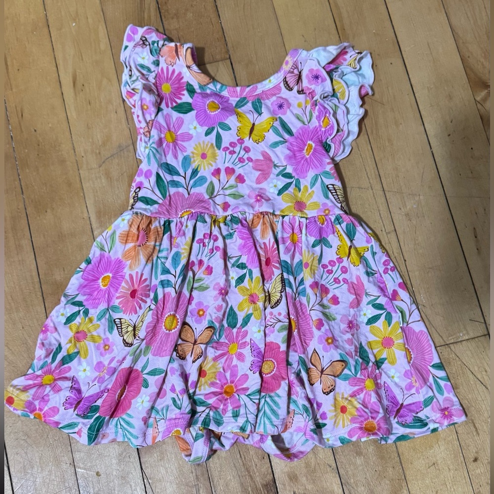 Little Sleepies Twirl Dress w Bodysuit 6-12M